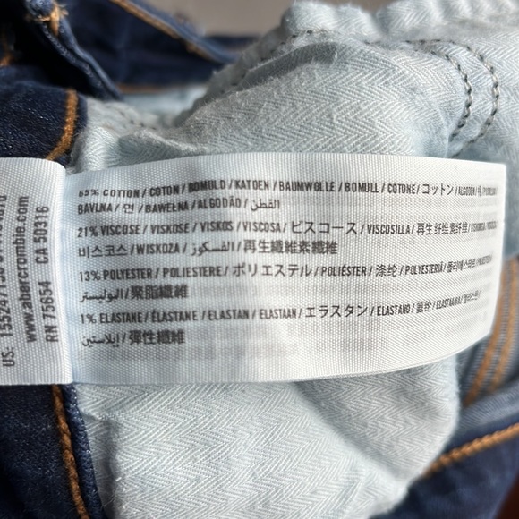 Abercrombie & Fitch High Rise Stretch Straight Leg Jeans W27 L31 - Picture 5 of 5